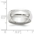 thumbnail image 3 of 14KW 8mm Half Round with Edge Band Size 11.5 Size 11.5, 3 of 3