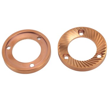 Coffee Grinding Blade, Coffee Grinder Flat Burr 2PCS Titanium Aluminum Carbon Nitride Coating Titanium Plated for DF64