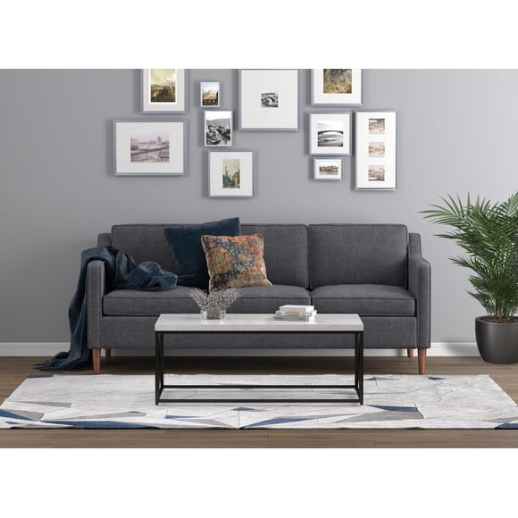 Safdie & Co. Coffee Table 44L Marble Black Metal