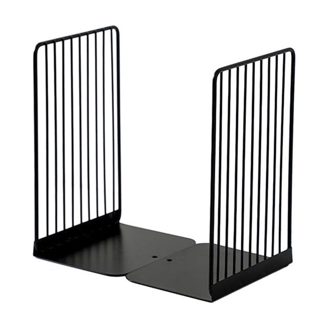 LCXmlly Sturdy Book Stand Simple Desktop Reading Book Holder Hollow Metal Book Clip Stand for Office Desktop Storage Student Learning 1 Pair