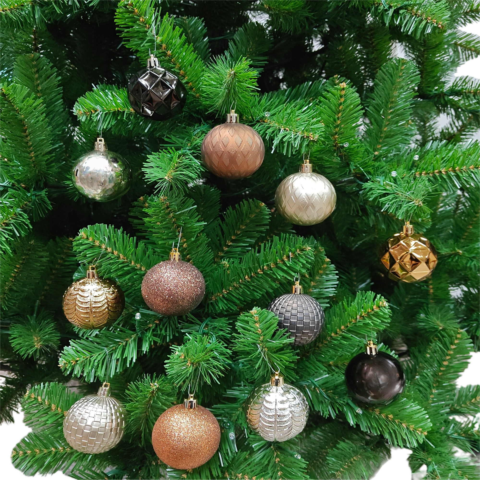 Décorations incassables Holiday Time, 24 unités, Brun/Bronze/Champagne
