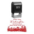 thumbnail image 1 of Printtoo Tampon d'Invitation de Mariage Personnalisé Rouge Auto-Adresse en Caoutchouc-60 x 40 mm, 1 of 6