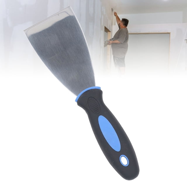 Ensemble de Grattoirs à Pâte Flexibles en Acier Inoxydable, Ensemble de Spackle en Acier Inoxydable, Poignée en Plastique, Outils de Réparation de Cloison Sèche, avec Trou de Rangement Facile, pour Enlever la Pâte en Vrac