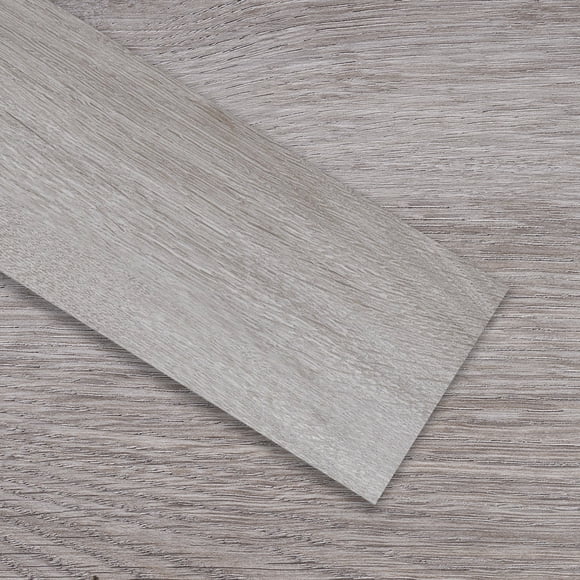 Costway 24-Pack 36 Sq.Ft Floor Tile Vinyl Flooring, Waterproof Vinyl Plank Flooring Gray