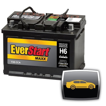 EverStart Auto Maxx-H6, 12 Volt, Car Battery, Group Size H6/48, 730 CCA