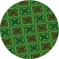 thumbnail image 1 of Ahgly Company Machine Washable Indoor Round Transitional Dark Forest Green Area Rugs, 6' Round, 1 of 7