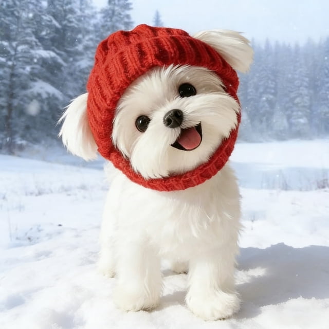 Adorable Winter Dog Hat Cap For Small Breed For Photoshoots And Cold Weather