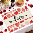 thumbnail image 1 of Wooowa Valentine's Day Printed Placemat 11.8x17.7 Inches - Heat-Resistant Table Decor for Kitchen, Home & Holiday Parties, 1 of 6