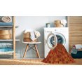 thumbnail image 2 of Ahgly Company Tapis d'Intérieur Lavable à la Machine, Carré, Transitionnel, Orange Rouge Orange, Tapis de Zone, 7 Pieds Carré, 2 of 7