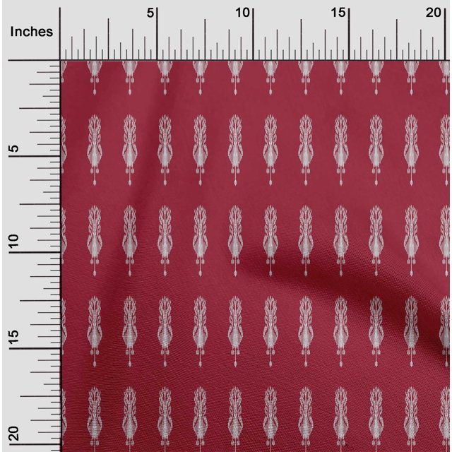 oneOone Silk Tabby Fabric Ethnic Ikat Print Fabric BTY 42 Inch Wide