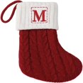 thumbnail image 2 of Initial Stockings Christmas 7 in Red Knit With White Alphabet Letters 26 Piece Set For Home Holiday Decor, 2 of 2