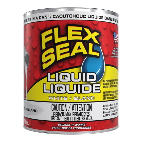 Flex Seal Liquid White 16 US fl. oz. Liquid Rubber Sealant Coating