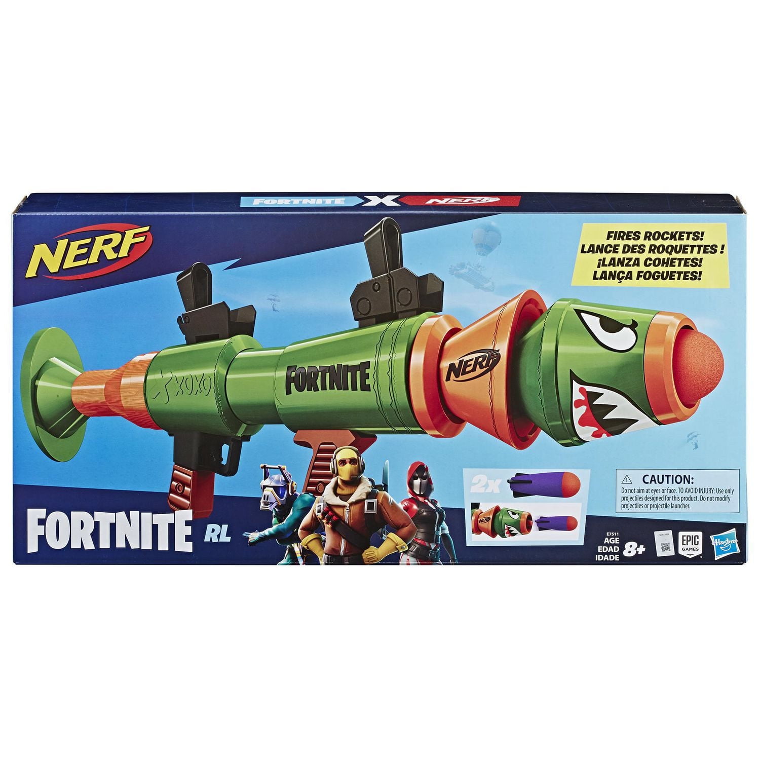 NERF FORTNITE RL ロケットランチャー Nerf Fortnite RL Blaster -- Fires Foam Rockets -- Includes 2