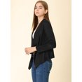 thumbnail image 4 of INSPIRE CHIC Veste en Faux Suède pour Femme à Manches Longues, devant Drapé, Vestes de Moto, 4 of 6