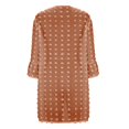 thumbnail image 4 of Nouveaux Hauts pour Femmes 2023 Grande Taille Printemps Patchwork Imprimé Papillon Manches Longues Col Rond T-Shirt Décontracté Hauts Chemise à Manches Longues pour Femmes, 4 of 5