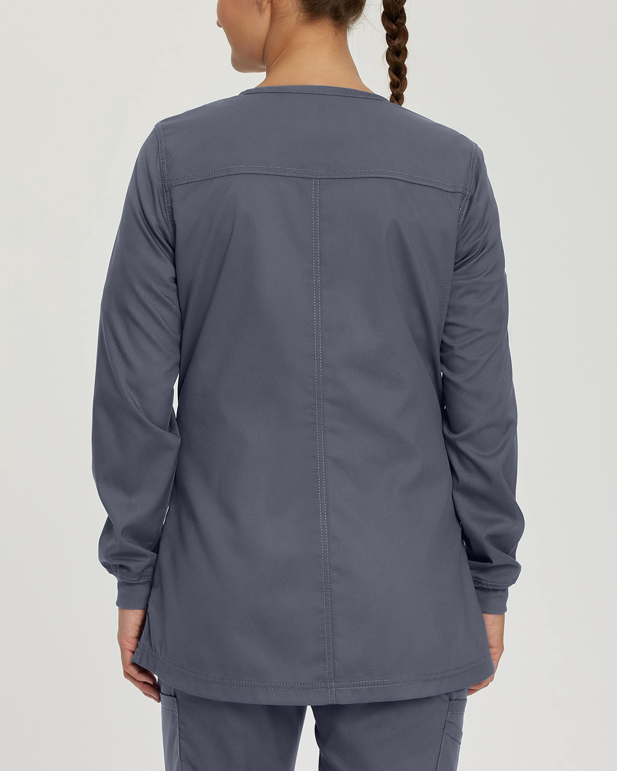 Landau ProFlex Women's Modern Tailored Fit Stretch Snap Front Scrub Jacket