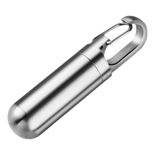 Porte-clés en Acier Inoxydable pour Voyage, Petit Contenant Portable, Poche, Pilulier, Solution de Rangement pour Sacs à Main