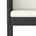 thumbnail image 3 of vidaXL 7 Piece Garden Bar Set with Cushions Black Poly Rattan, 3 of 4