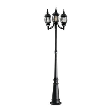 Designers Fountain 1923-BK Riviera Outdoor Post Lantern Light, Black