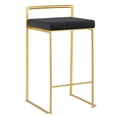thumbnail image 1 of Heavenly Collection Black Stool with Gold stainless steel frame, 1 of 2