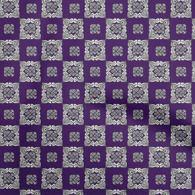 oneOone Polyester Spandex Dark Blue Fabric Block Sewing Material Print Fabric By The Yard 56 Inch Wide-H4