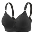 thumbnail image 1 of Bra For Women Front Buckle Underwear Full Coverage Padded Wireless Plus Size Thin Stretchable Tank Top Bra, 1 of 7