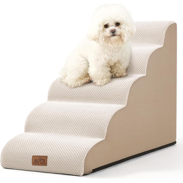 Dog Stairs for Small Dogs .” H Pet Step with Leakproof Cover High Density Foam Cat Ramp for Couch Sofa or Chair Lightweight Durable Comfort .x.x Step