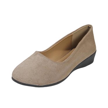 Tauxra Flat Shoes for Women， Comfortable Ballet Flats with Bow and Wedge Sole， Versatile Everyday Shoes for Casual and Office Wear， Slip On Low Cut Design with Soft Cus Wear