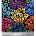 thumbnail image 1 of Soimoi Moss Tissu Georgette Tissu Imprimé de Fleurs Artistiques 1 Yard 42 Pouces de Large, 1 of 3