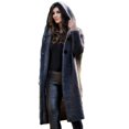 thumbnail image 2 of Qertyioot Plus Size Coat for Womens,Medium Length Cardigan Knitted Sweater Jacket, 2 of 5