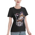 thumbnail image 2 of Women's Basic Short Sleeve T-Shirt Attacking Giant Mikasa Ackerman, 2 of 6