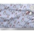 thumbnail image 2 of Soimoi Rayon Crepe Fabric Floral Love Text Print Fabric by the Yard 46 Inch Wide, 2 of 5