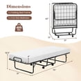 thumbnail image 3 of Costway Lit Pliant avec Matelas 74 Pouces x 31 Pouces Format Couchette Lit d'Appoint Roulant Gain de Place, 3 of 10