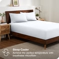 thumbnail image 4 of Bare Home Ultra-Soft Fitted Sheet + Pillowcase Set - Premium 1800 Collection - Deep Pocket - King, White, 4 of 7