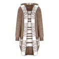 thumbnail image 4 of Pompotops Veste à Capuche de Mode pour Femme Imprimée à Fermeture Éclair à Manches Longues avec Poche Haut Blouse Manteau Liquidation, 4 of 6