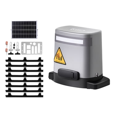 VEVOR 280W Solar Gate Opener 1799lbs Electric Gate Opener Chain Drive 2 Remotes