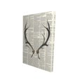 thumbnail image 1 of Deer horns with newspaper - 24"x36" canvas - Print on demand, 1 of 5