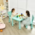 thumbnail image 3 of Gymax Kids Table & 2 Chairs Set Toddler Activity Play Dining Study Desk Baby Gift Green, 3 of 9