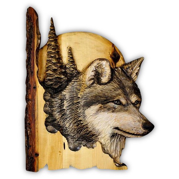 ziyahi Wood Animal Handcraft Wall Mounted Decoration Hanging Sculpture Statue Decoration Hanging 3D Art Ornament