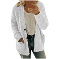 thumbnail image 1 of Winter Clearance Cardigan Sweaters for Women Long Sleeve Loose Coat Cardigan Solid Color Sweater, 1 of 8