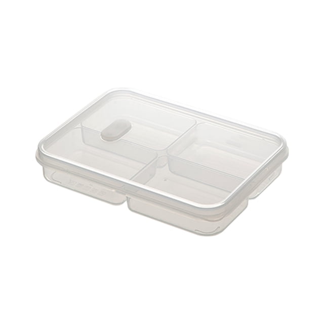 YIMWNYI Food Storage Container with Breathable Plug, Household Compartment Preservation Box for Fruits, Vegetables, Meat, Garlic, Microwave and Refrigerator Safe, Clear Plastic Organizer