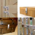 thumbnail image 3 of JQK Door Hasp Latch Lock 5 Inch Stainless Steel Safety Packlock Clasp Brushed Finish 2 Pack DL130-BN-P2, 3 of 5
