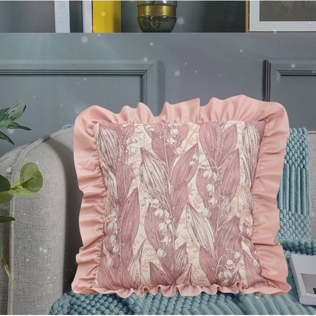 EGNMCR Pillows, Body Pillow, Throw Pillows, Neck Pillow Wind Bells Flower Pillow Cover Ruffled Pillow Cover Sofa Pillow Cover Living Room Cushion Cover Holiday Gift Polyester pillowcase