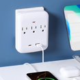 thumbnail image 4 of Desktop Wall Mount Charging Socket 3 AC Outlets 1 USB 1 Type-C, 4 of 6