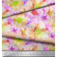thumbnail image 3 of Soimoi Poly Georgette Fabric Flower Watercolor Printed Fabric 1 Yard 52 Inch Wide, 3 of 3