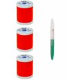thumbnail image 1 of Coats & Clark Sewing Thread Dual Duty Xp General Purpose Poly Thread 125 Yards (3-Pack) Neon Orange S900-9278-3P With Seam Ripper, 1 of 1