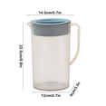 thumbnail image 4 of Wzzjkit Plastic Pitcher, Refrigerator Ice Cold Water Kettle, Fridge Jug Shatterproof Large Capacity Pitcher with Lid, Great for Iced Tea, Sangrias, Lemonade, Milk, Water Pitcher, 4 of 7