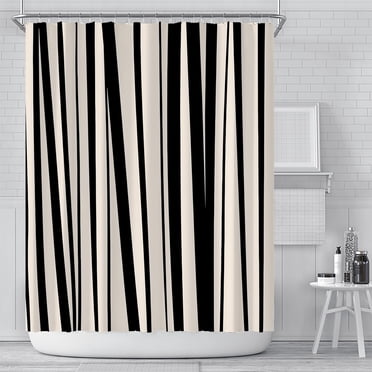 PANDACO Zebra Fabric Shower Curtain (180cm x 180cm) (72" x 72")
