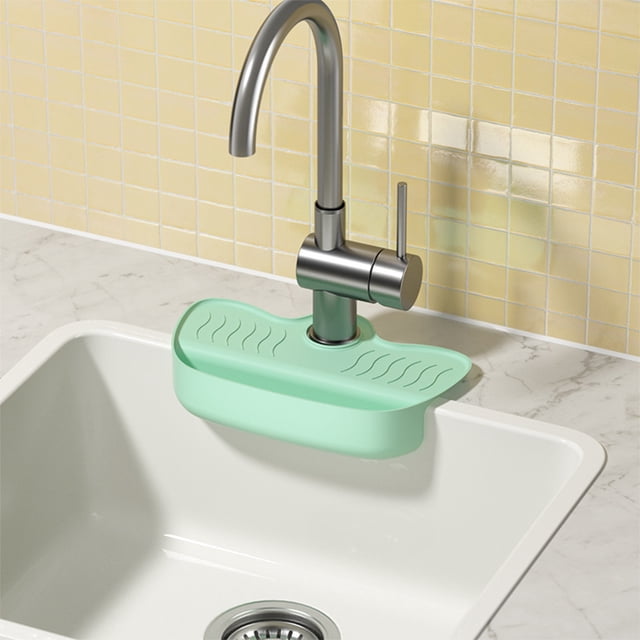 Limited Time Only! Kitchen Faucet Spatter Guard - Non-slip Countertop Mat with Sponge Storage Rack, for Kitchen Organization