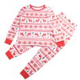 thumbnail image 1 of CEHVOM Parent-child Warm Christmas Set Printed Home Wear Pajamas Two-piece Kid Set, 1 of 7